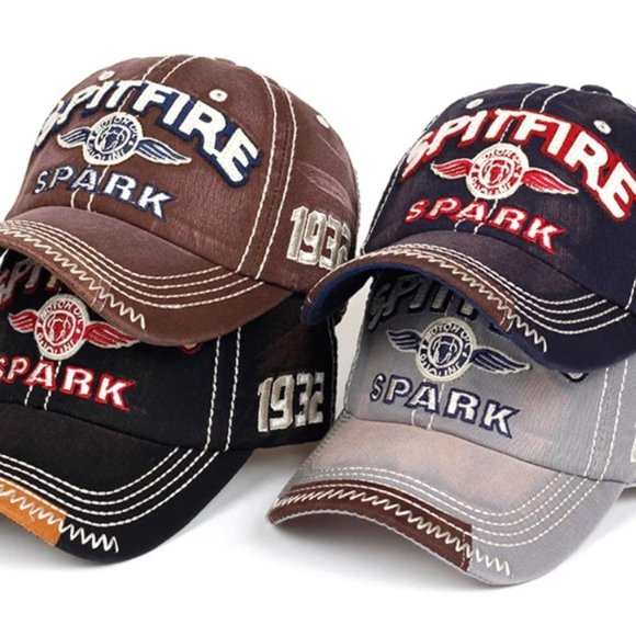 Spitfire Spark Hat Cap, Fade Red, Embroidered, American Motor history 1932 NEW - Picture 10 of 10